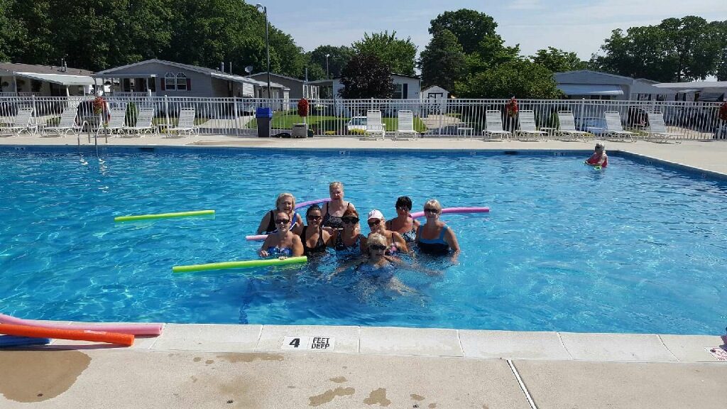 water aerobics with the seniors of Summerfields West