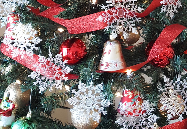 Christmas trees with ornaments