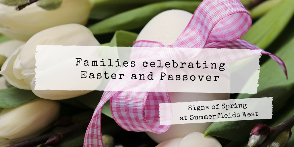 Families celebrating Easter and Passover